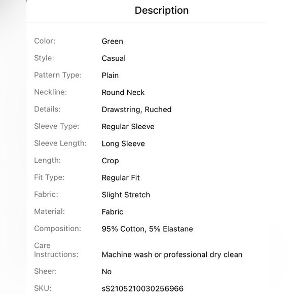 SHEIN Qutie Drawstring Ruched Solid Tee - Picture 6 of 7